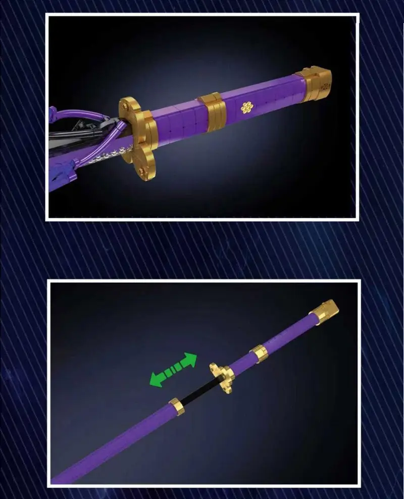 One Piece Zoro's katana, Yamato building block set with light