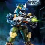 TMNT Rocksteady Building Block Set - Tactical Cyberpunk Mecha Rhino Model