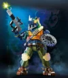 TMNT Rocksteady Building Block Set - Tactical Cyberpunk Mecha Rhino Model