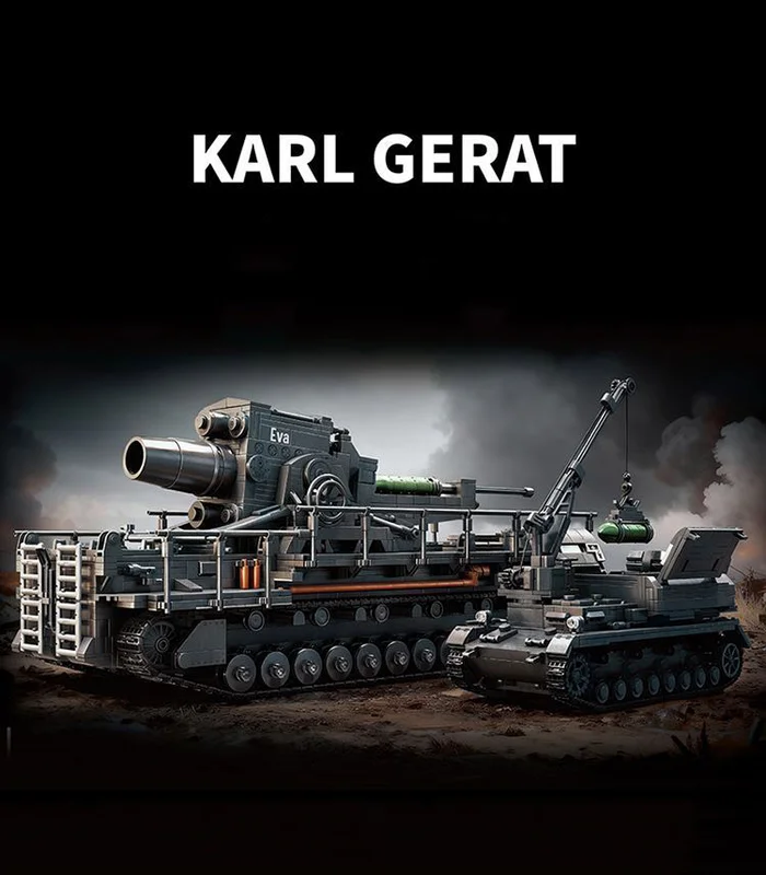 WW II Heavy Karl Mortar Building Block Set, Military Building Block Toy