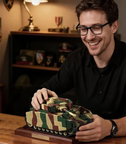 WWII German Panzer IV H Tank bricks model, military building block toy