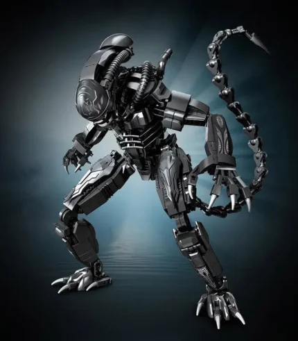 Xenomorph Alien Building Block Set - Articulated Sci-Fi Horror Warrior Model