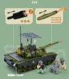 Modern T-90AS Tank Building Set - Tactical Desert Combat Model
