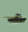 Modern T-90AS Tank Building Set - Tactical Desert Combat Model